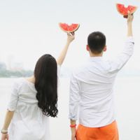 情侣头像海边小清新男女QQ图片第6张