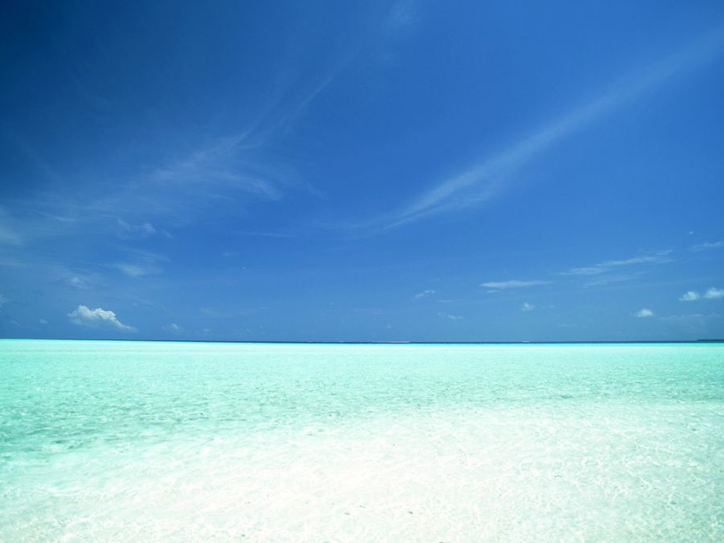 风景图片海边沙滩蓝天美图大全第4张