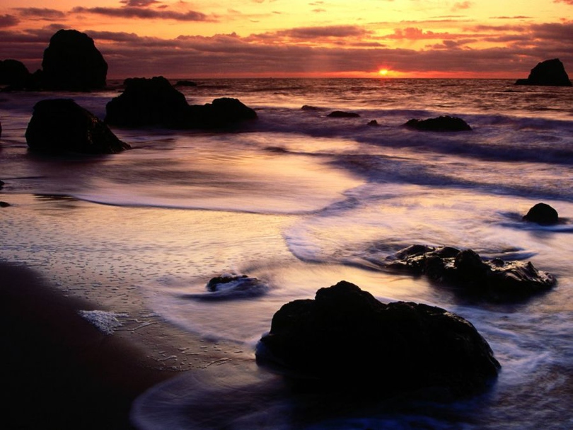 风景图片夕阳海边风格摄影大片第1张