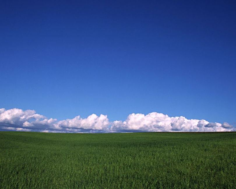 风景图片草地蓝天白云组图第8张