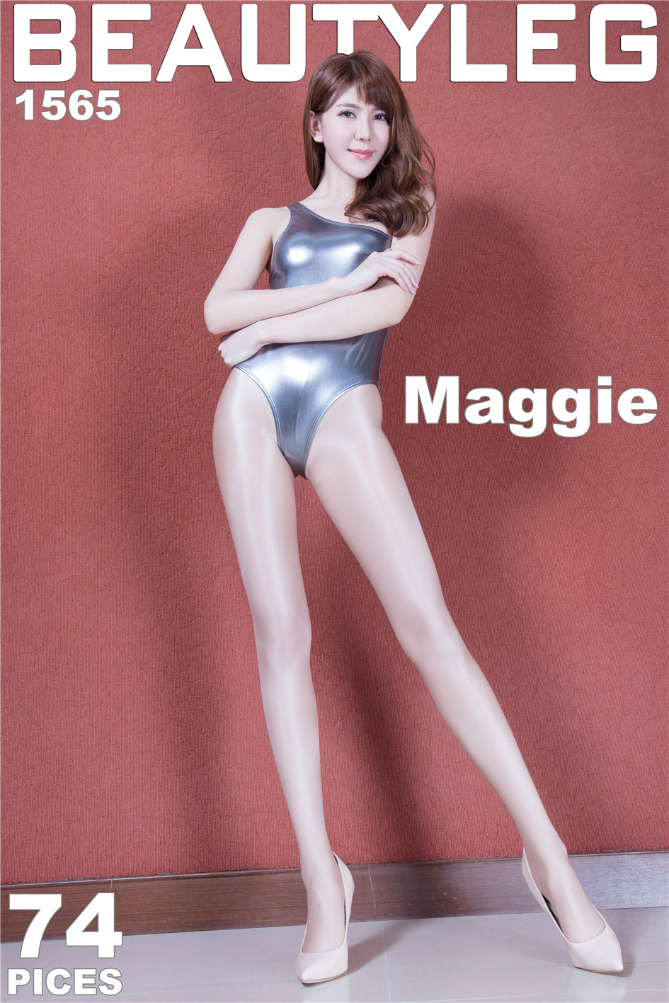 [Beautyleg] 长腿臀翘美女Maggie高叉连体泳衣丝袜写真 No.1565第1张