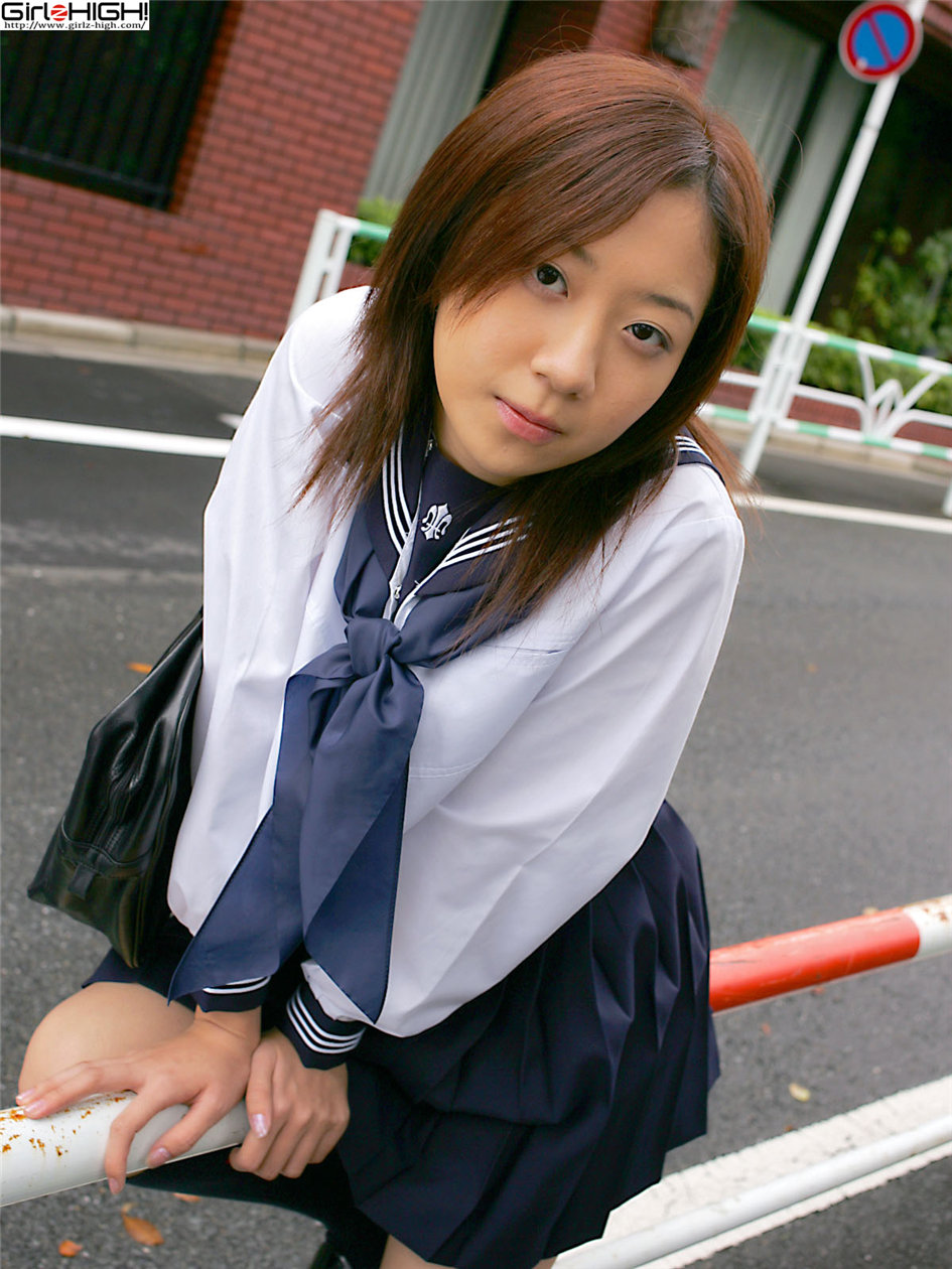[Girlz-High] 日本美女長谷川愛美穿短袜子街拍写真图片 NO.486第8张