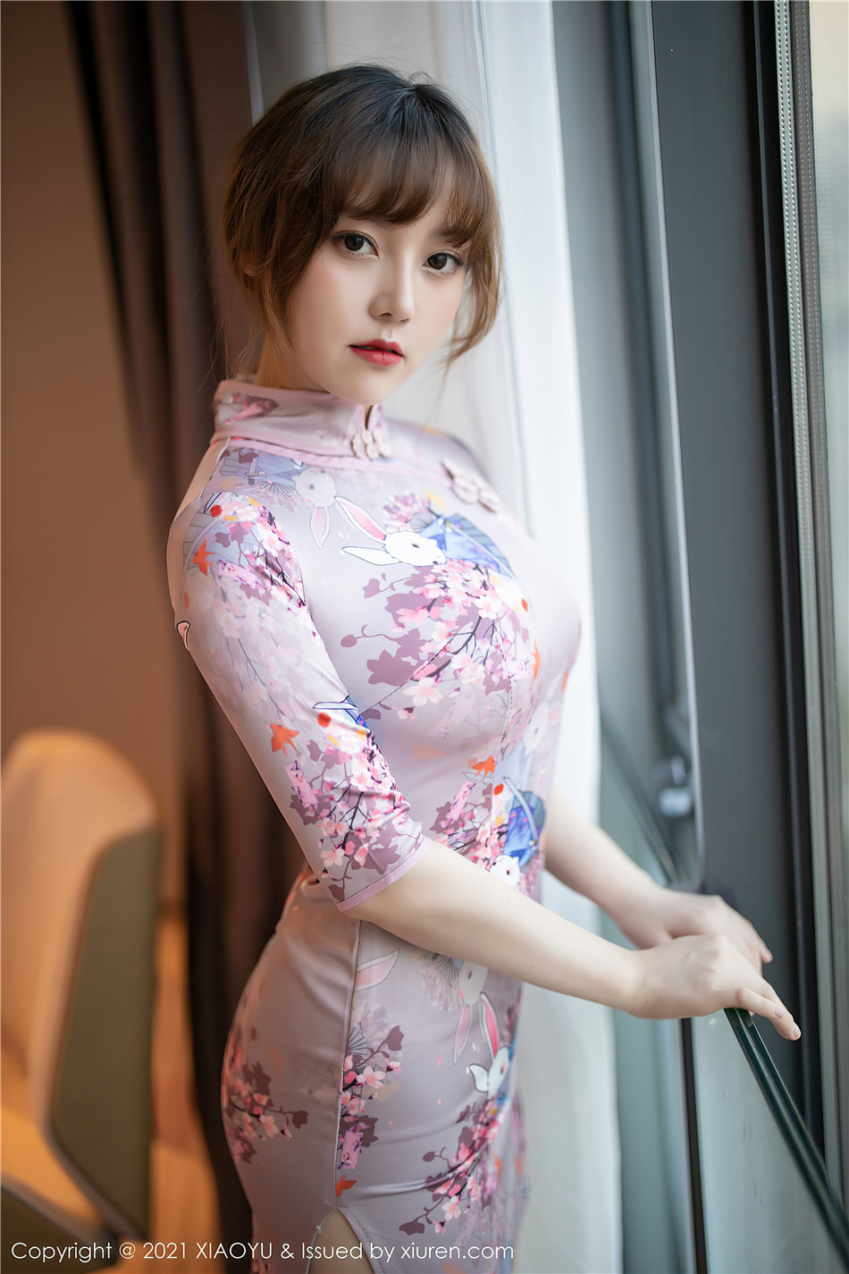 xiaoyu语画界 巨乳美女豆瓣酱性感真空旗袍诱惑私房写真 vol.448