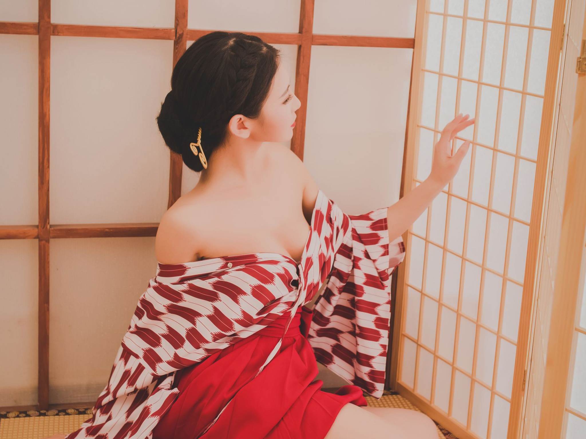 日本性感和服美女大胸乳巨骚浪写真图片平板壁纸 日本美女,和服美女,大胸美女,乳巨美女,第3张