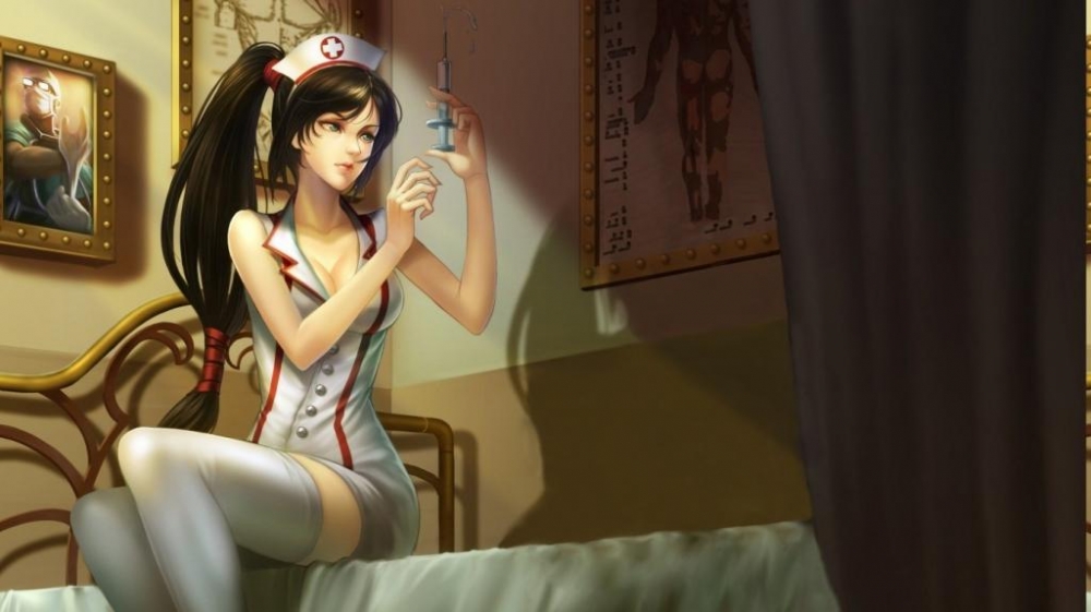 动漫美少女护士装制服少女图片第1张