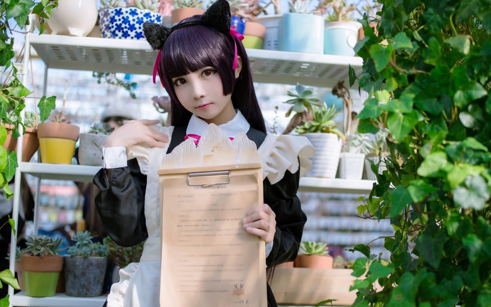 萌妹子cosplay五更琉璃黑猫高清桌面壁纸图片下载第3张