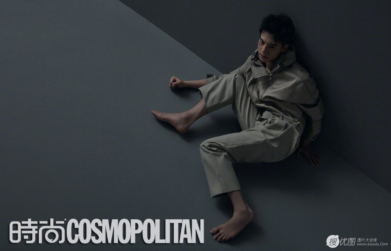 硬朗型帅哥尹昉带伤妆容登《时尚COSMO》杂志写真图片第8张